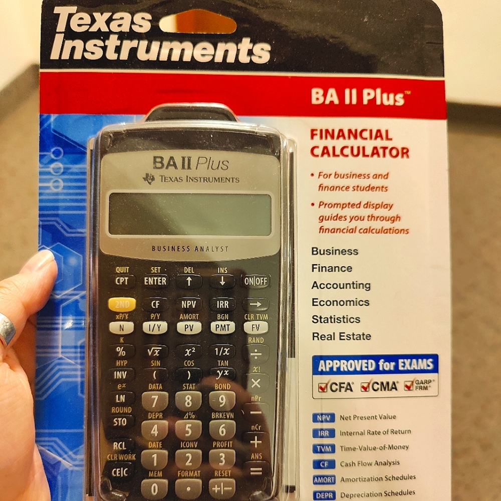 TI BA II Plus financial calculator